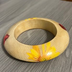 Cache Bangle Bracelet, Floral, Snake Skin, NWT